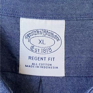 Brooks Brothers Regent Fit Chambray Oxford Shirt